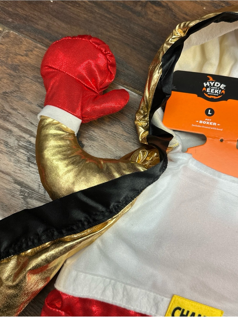 Boxing Champ Frontal Halloween Dog Costume Size L - Picture 4 of 9